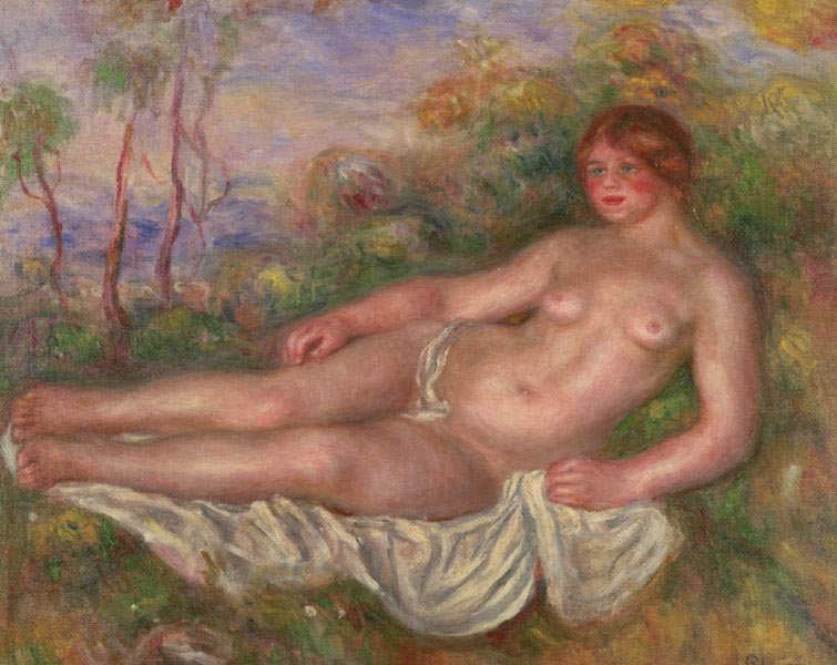 Pierre-Auguste Renoir Reclining Woman Bather